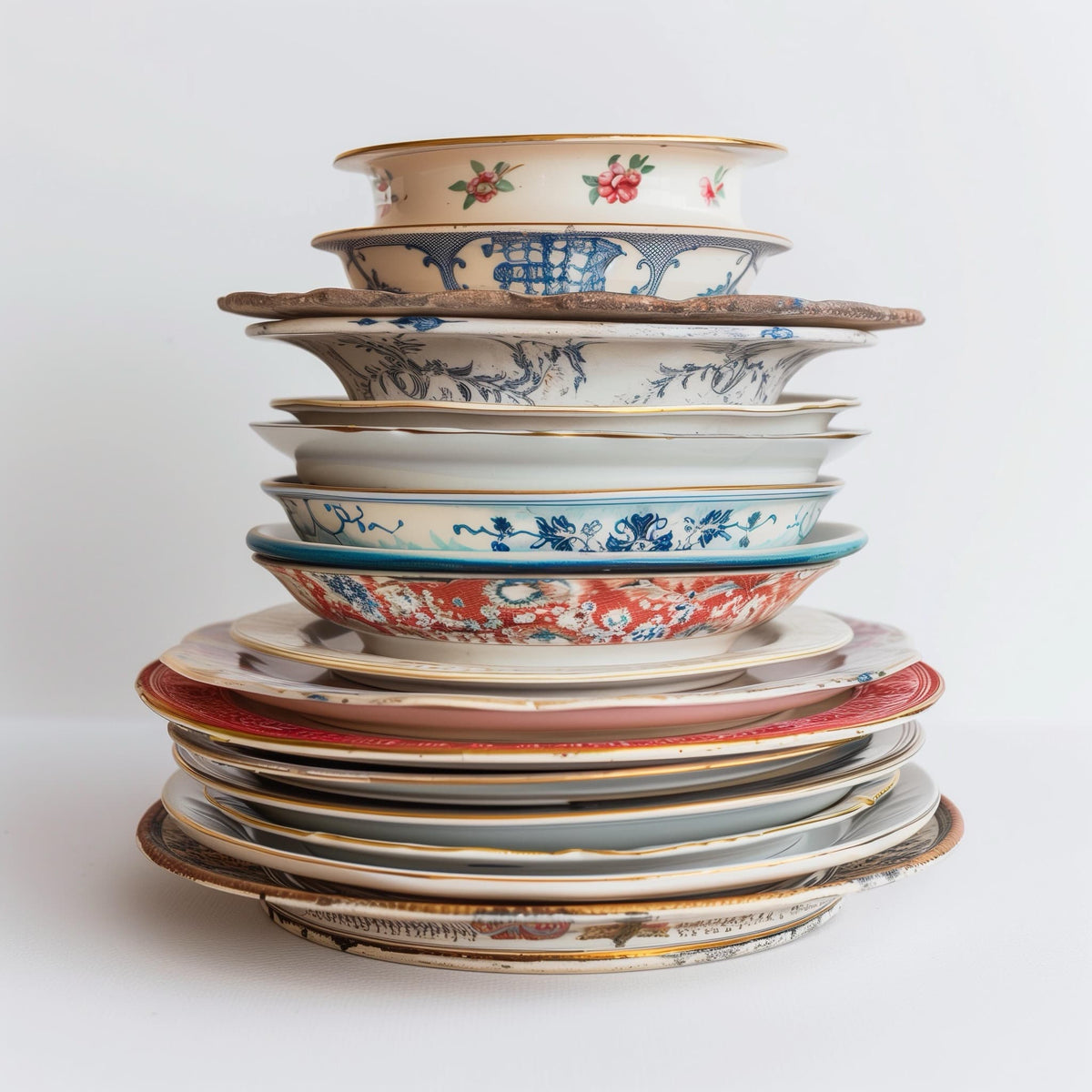 Vintage Stack Dinner Plate Set